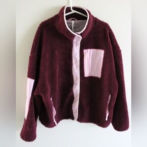 Burgundy Fabletics Tahoe Teddy Jacket 2X
